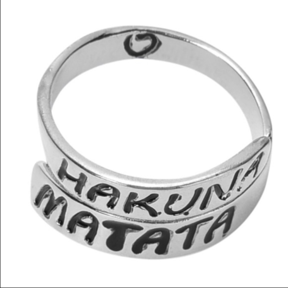 Hakuna Matata Silver Wrap Ring - Picture 2 of 4